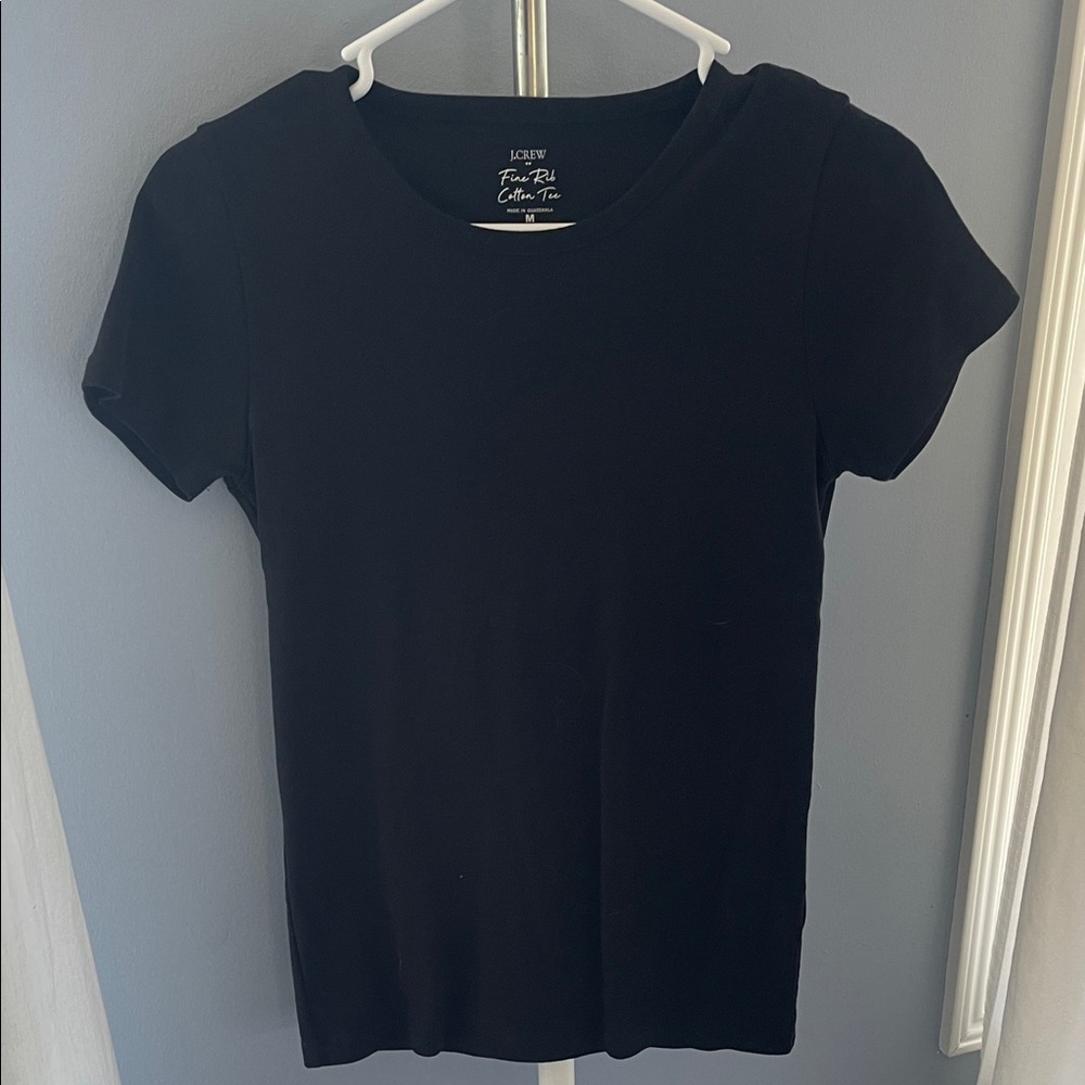J. Crew Women's Black Short Sleeve Tee